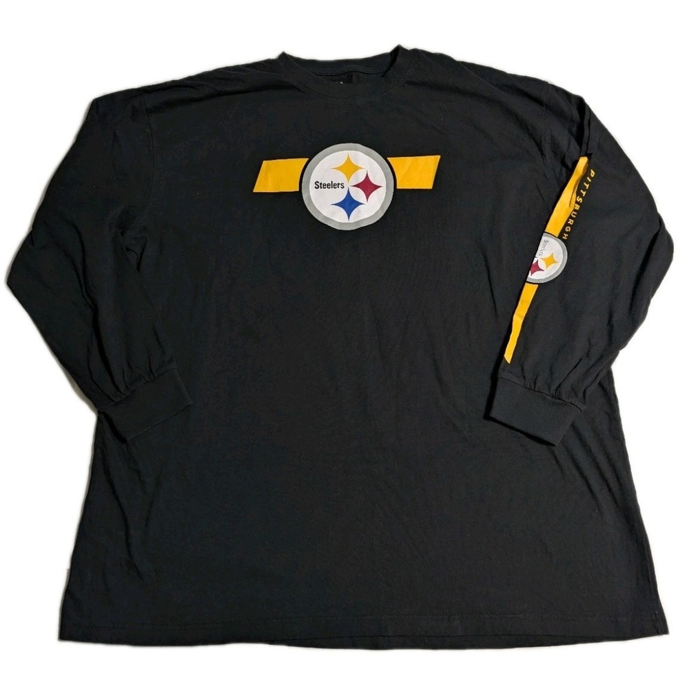 Pittsburgh Steelers Long Sleeve Shirt Mens 3XL Majestic NFL Football Big‎ & Tall
